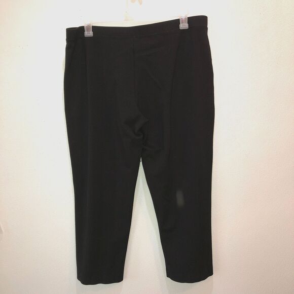 IC by Connie K Womens Size 1X Black Pull On Stretchy Cropped Pants USA Made - Picture 5 of 8